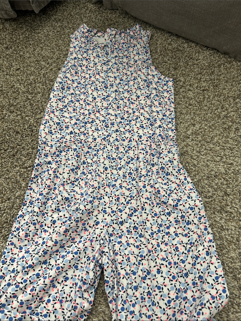 Janie and Jack White Floral Print Girls One-Piece/jumpsuit